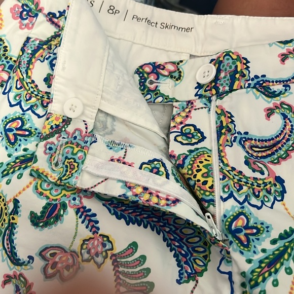 Talbots Multicolor Paisley Chinos Capris Size 8P - Picture 7 of 7